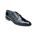 Belvedere Siena Men's Shoes Genuine Ostrich Lace up Navy 1463