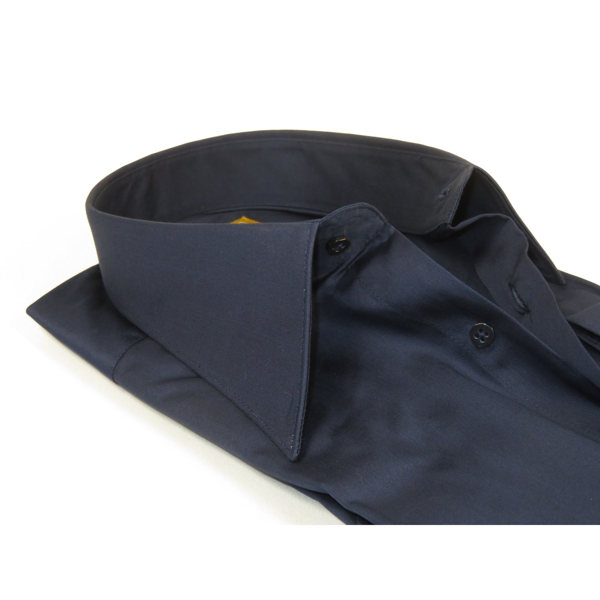 Men's CIERO MONTERO Turkey Cotton Shirt Long Point Callor Stn-073Sk Navy