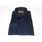 Men's CIERO MONTERO Turkey Cotton Shirt Long Point Callor Stn-073Sk Navy