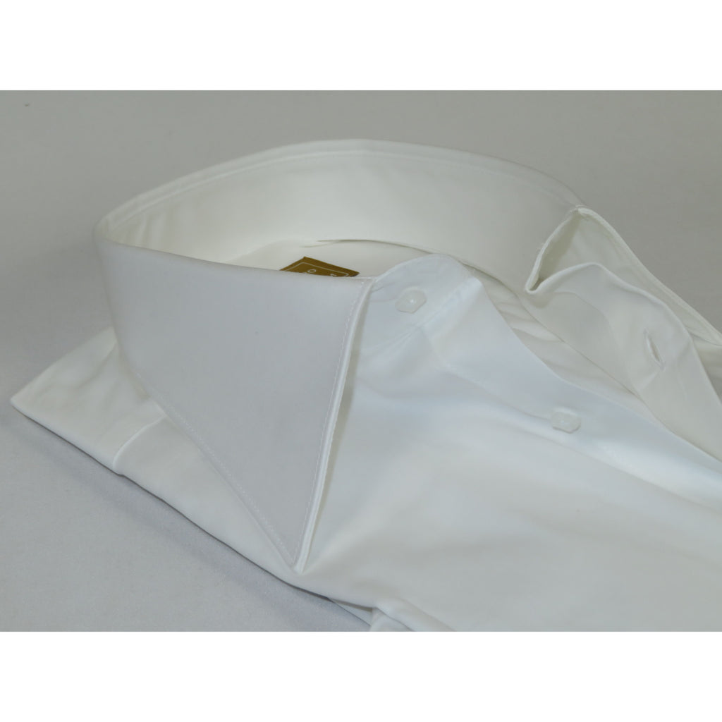 Men's CIERO MONTERO Turkey Cotton Shirt Long Point Callor Stn-13Sk White