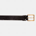 The Strat Black Leather Belt