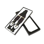 ELEGANT Suspenders Clip on and Button Option for Slacks or Suit Pants Brown