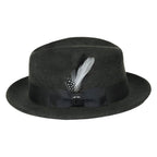 Men BENTLY HEADWEAR Hat Australian Wool Fedora Theo Collection TH704 Gray