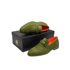Men's TAYNO Shoes Soft Micro Suede Slip-on Loafer THE CAPRIO S Lime Green