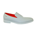 Men Tayno Dressy Casual Soft Leather Comfortable Slip on Loafer #ALPHA L White