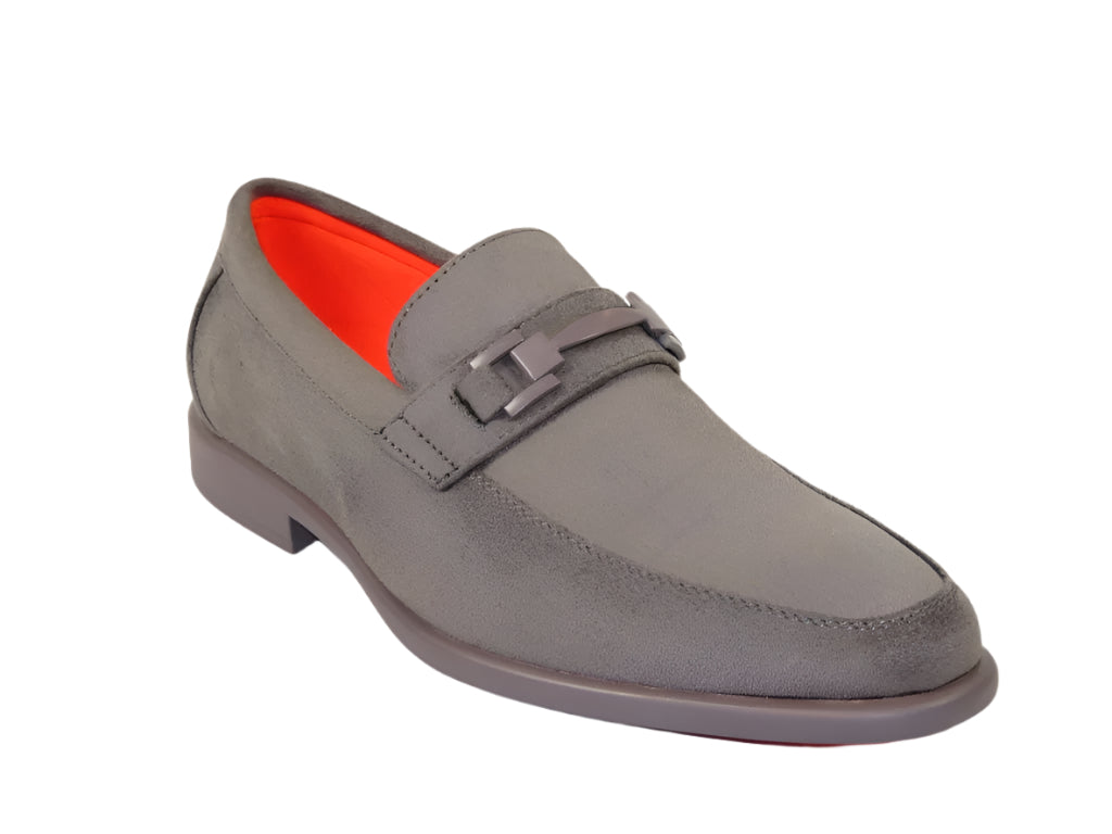 Men's TAYNO Shoes Soft Micro Suede Slip-on Loafer THE CAPRIO S Gray