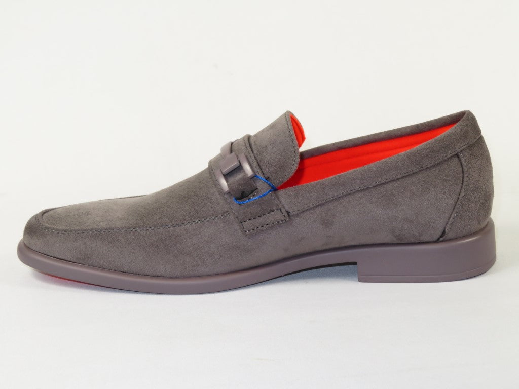 Men's TAYNO Shoes Soft Micro Suede Slip-on Loafer THE CAPRIO S Gray