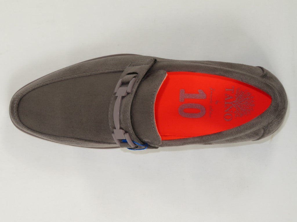 Men's TAYNO Shoes Soft Micro Suede Slip-on Loafer THE CAPRIO S Gray
