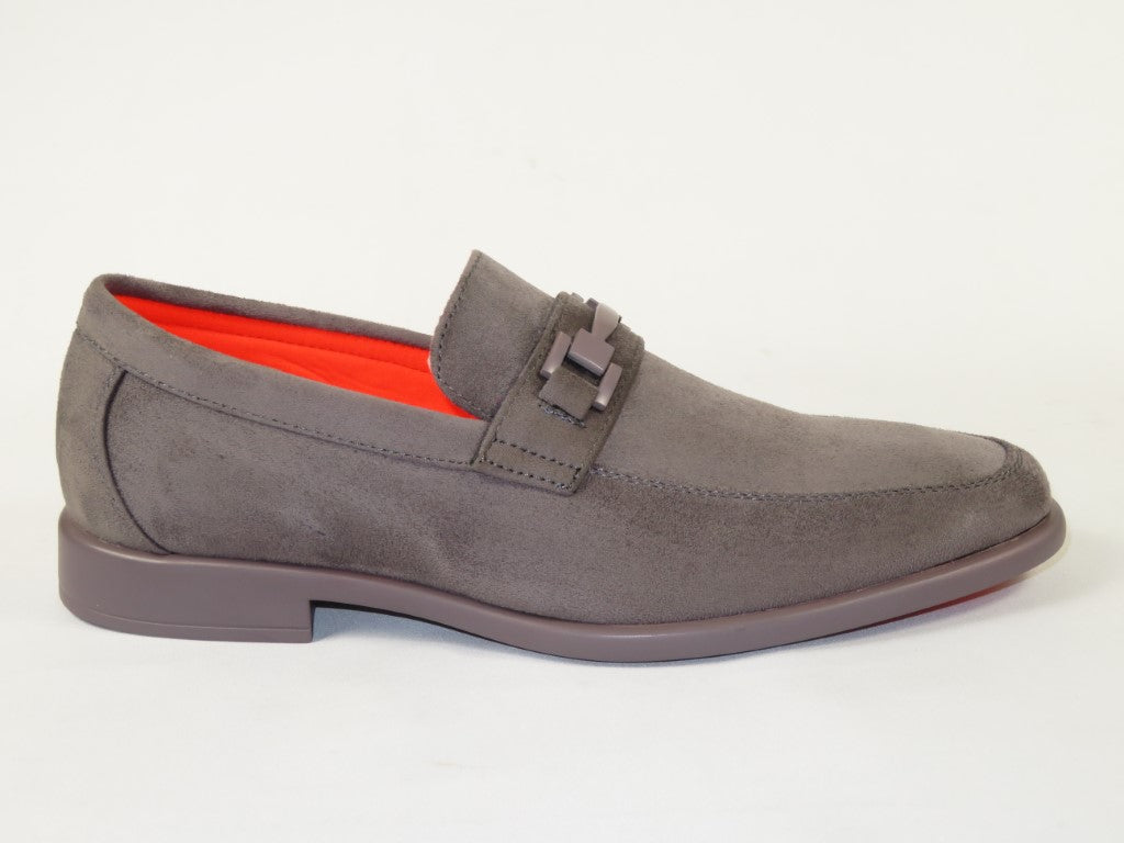 Men's TAYNO Shoes Soft Micro Suede Slip-on Loafer THE CAPRIO S Gray