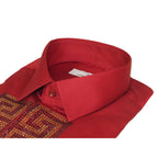 Men CEREMONIA Turkey Shirt 100% Cotton Fancy Rhine Stones #TSV 52 Slim Fit
