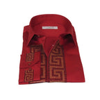 Men CEREMONIA Turkey Shirt 100% Cotton Fancy Rhine Stones #TSV 52 Slim Fit
