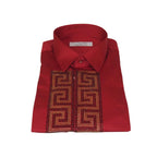 Men CEREMONIA Turkey Shirt 100% Cotton Fancy Rhine Stones #TSV 52 Slim Fit
