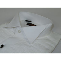 Men's Tuxedo Formal Cotton Shirt Wingtip Steven Land TX702 White French Cuffs
