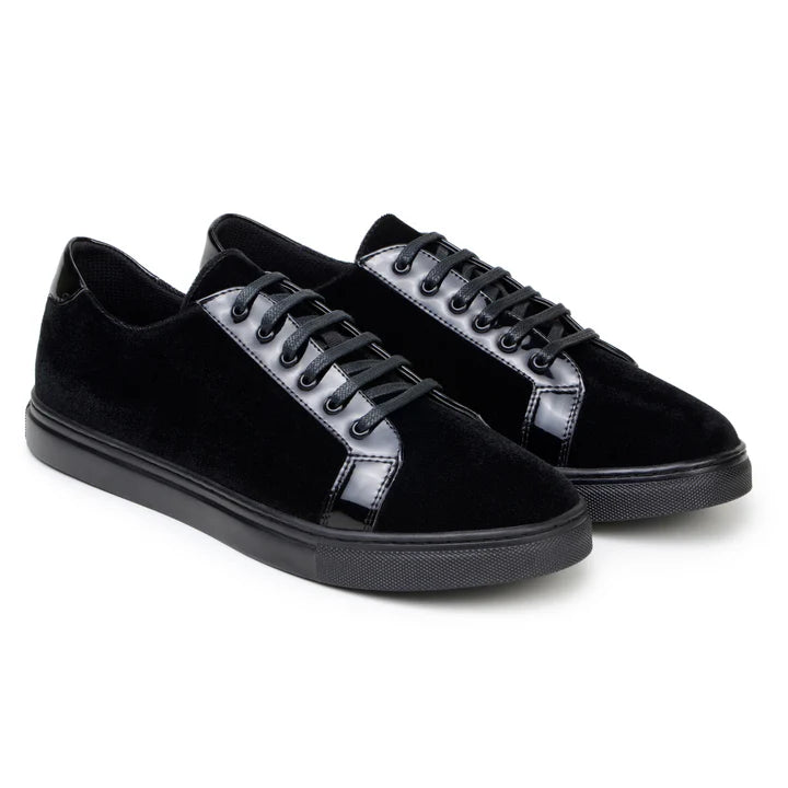 Belvedere Teo Sneaker Rich Velvet /Patent Leather Black