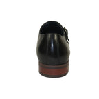 Men's Shoes STEVE MADDEN Leather upper Double Buckle Cap Toe Teon Black