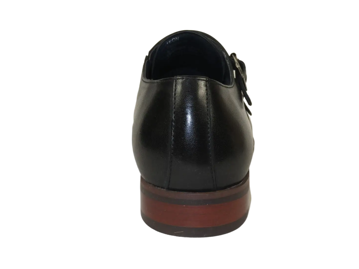 Men's Shoes STEVE MADDEN Leather upper Double Buckle Cap Toe Teon Black