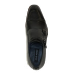 Men's Shoes STEVE MADDEN Leather upper Double Buckle Cap Toe Teon Black