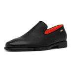 Men Tayno Dressy Leather Cushioned Comfortable Slip on Loafer #ALPHA L Black