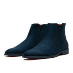 Men's TAYNO Chelsea Chukka Soft Micro Suede Zip up Boot Coupe S Navy
