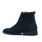 Men's TAYNO Chelsea Chukka Soft Micro Suede Zip up Boot Coupe S Navy