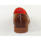 Men's TAYNO Shoes The Caprio C TAYNO Crocodile Print Bit Loafer Cognac