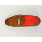 Men's TAYNO Shoes The Caprio C TAYNO Crocodile Print Bit Loafer Cognac