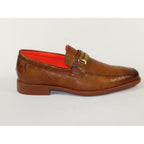 Men's TAYNO Shoes The Caprio C TAYNO Crocodile Print Bit Loafer Cognac