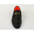 Men's TAYNO Shoes The Caprio C TAYNO Crocodile Print Bit Loafer Black