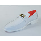 Men's TAYNO Shoes The Caprio C TAYNO Crocodile Print Bit Loafer White