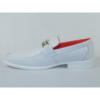 Men's TAYNO Shoes The Caprio C TAYNO Crocodile Print Bit Loafer White