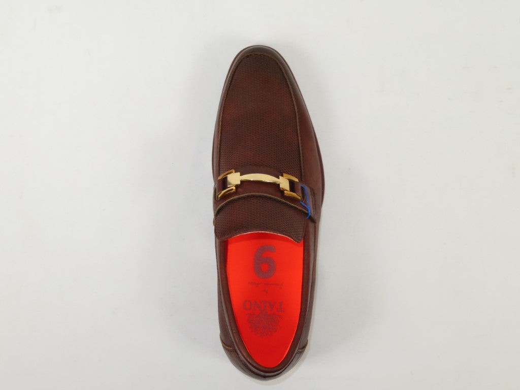 Men's TAYNO Shoes The Caprio L TAYNO leather Bit Loafer Coffee perforated