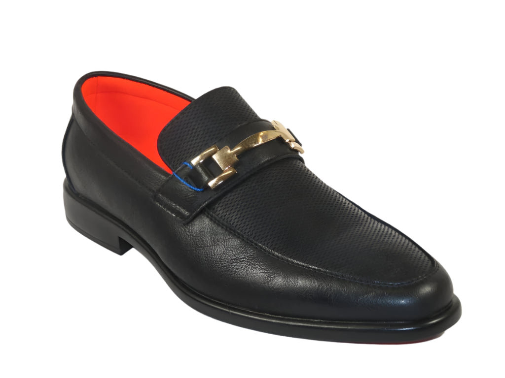Men's TAYNO Shoes The Caprio L TAYNO leather Bit Loafer Black perforated