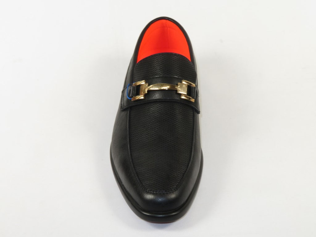 Men's TAYNO Shoes The Caprio L TAYNO leather Bit Loafer Black perforated