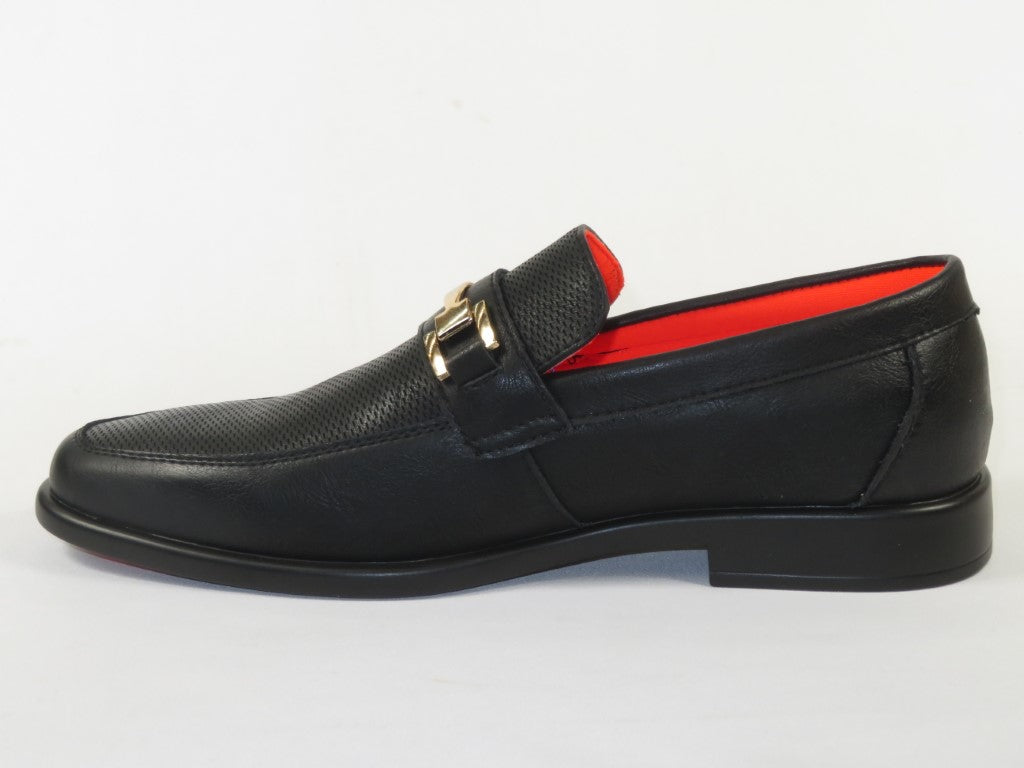 Men's TAYNO Shoes The Caprio L TAYNO leather Bit Loafer Black perforated