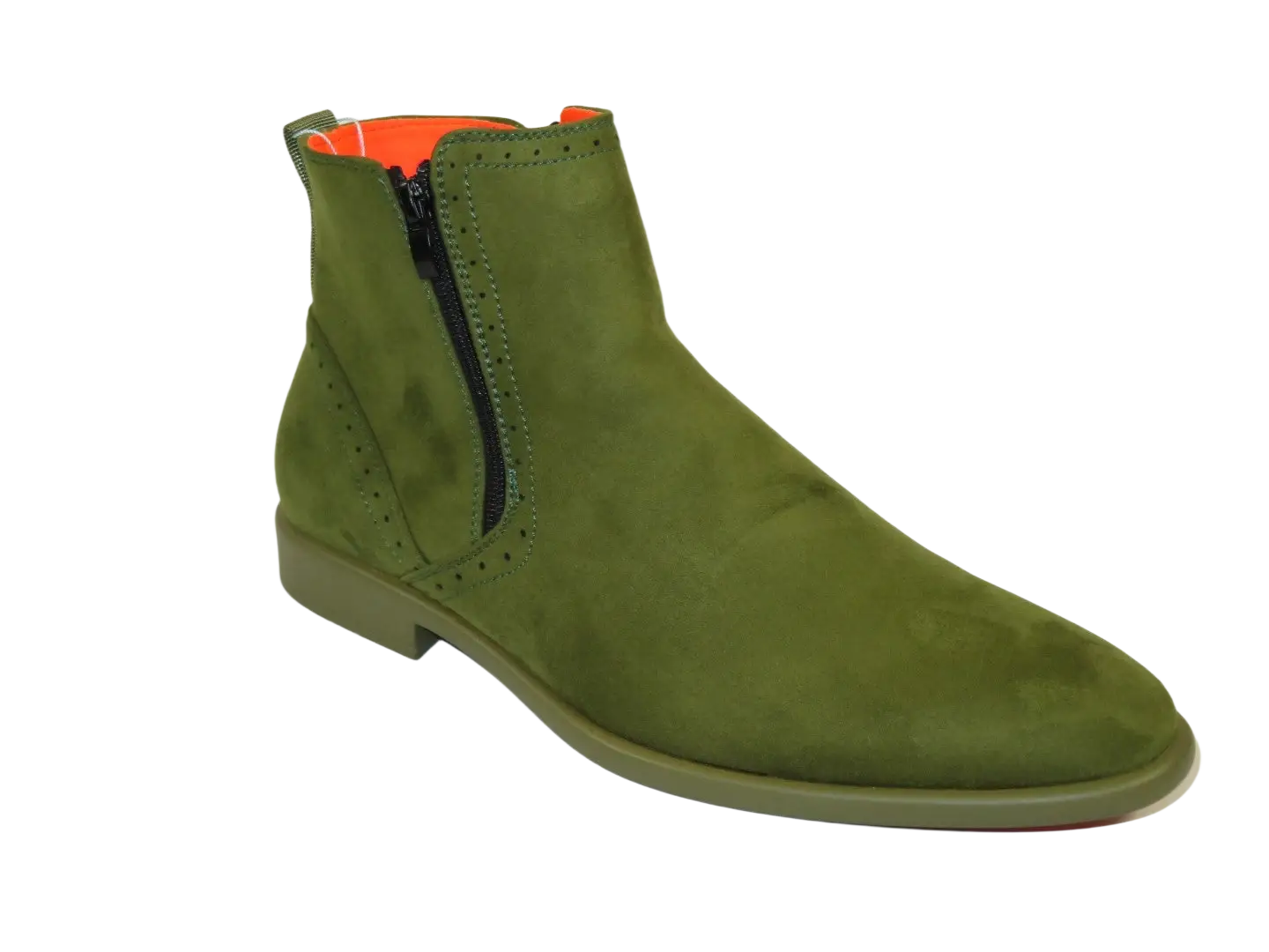 Men TAYNO Chelsea Chukka Micro Suede Comfortable Boot Coupe Lime Green