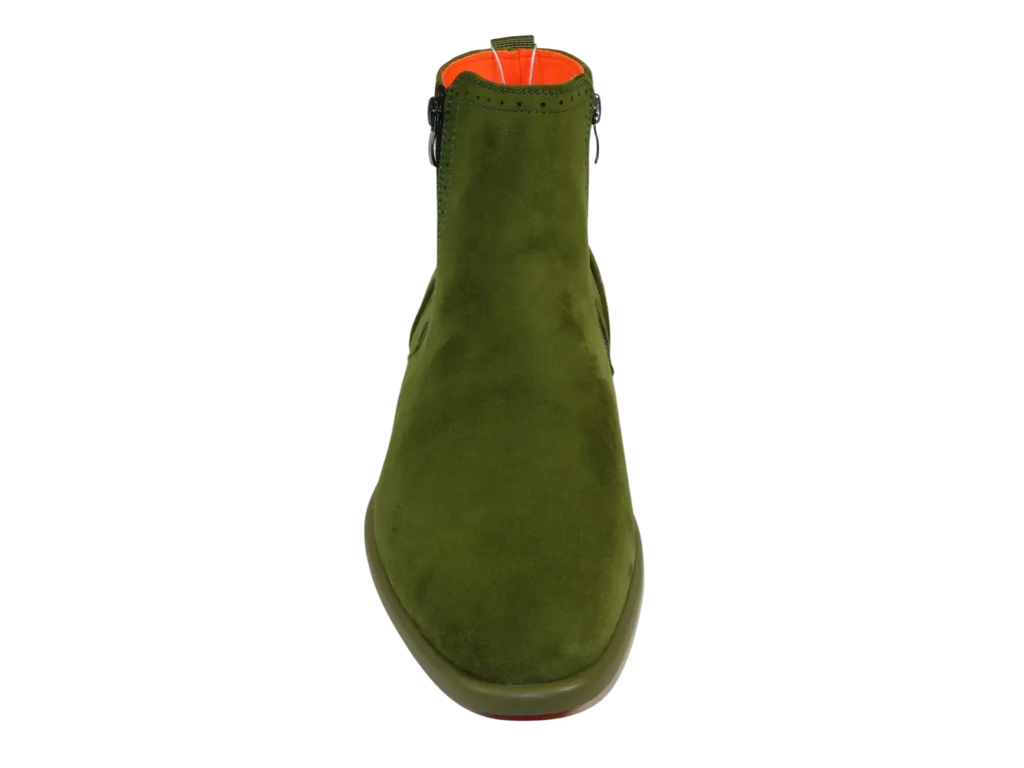 Men TAYNO Chelsea Chukka Micro Suede Comfortable Boot Coupe Lime Green