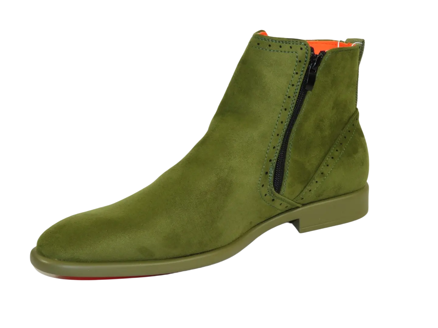Men TAYNO Chelsea Chukka Micro Suede Comfortable Boot Coupe Lime Green