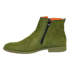 Men TAYNO Chelsea Chukka Micro Suede Comfortable Boot Coupe Lime Green