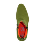 Men TAYNO Chelsea Chukka Micro Suede Comfortable Boot Coupe Lime Green