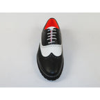 Men's Shoes The Priority L TAYNO Leather Wingtip Dressy Sneaker Black/White