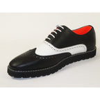 Men's Shoes The Priority L TAYNO Leather Wingtip Dressy Sneaker Black/White