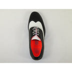 Men's Shoes The Priority L TAYNO Leather Wingtip Dressy Sneaker Black/White
