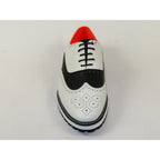 Men's Shoes The Priority L TAYNO Leather Wingtip Dressy Sneaker White/Black