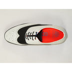 Men's Shoes The Priority L TAYNO Leather Wingtip Dressy Sneaker White/Black