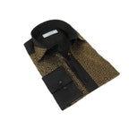 Men CEREMONIA Formal Cotton Shirt Rhinestone Slim Fit Turkey #Tokyo 015 Black