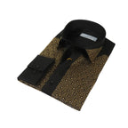 Men CEREMONIA Formal Cotton Shirt Rhinestone Slim Fit Turkey #Tokyo 015 Black