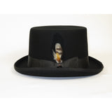 Bruno Capelo Formal Top Hat Australian Wool 5 Inch High Crown Top100 Black