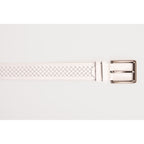 The Layla White Woven Leather Belt