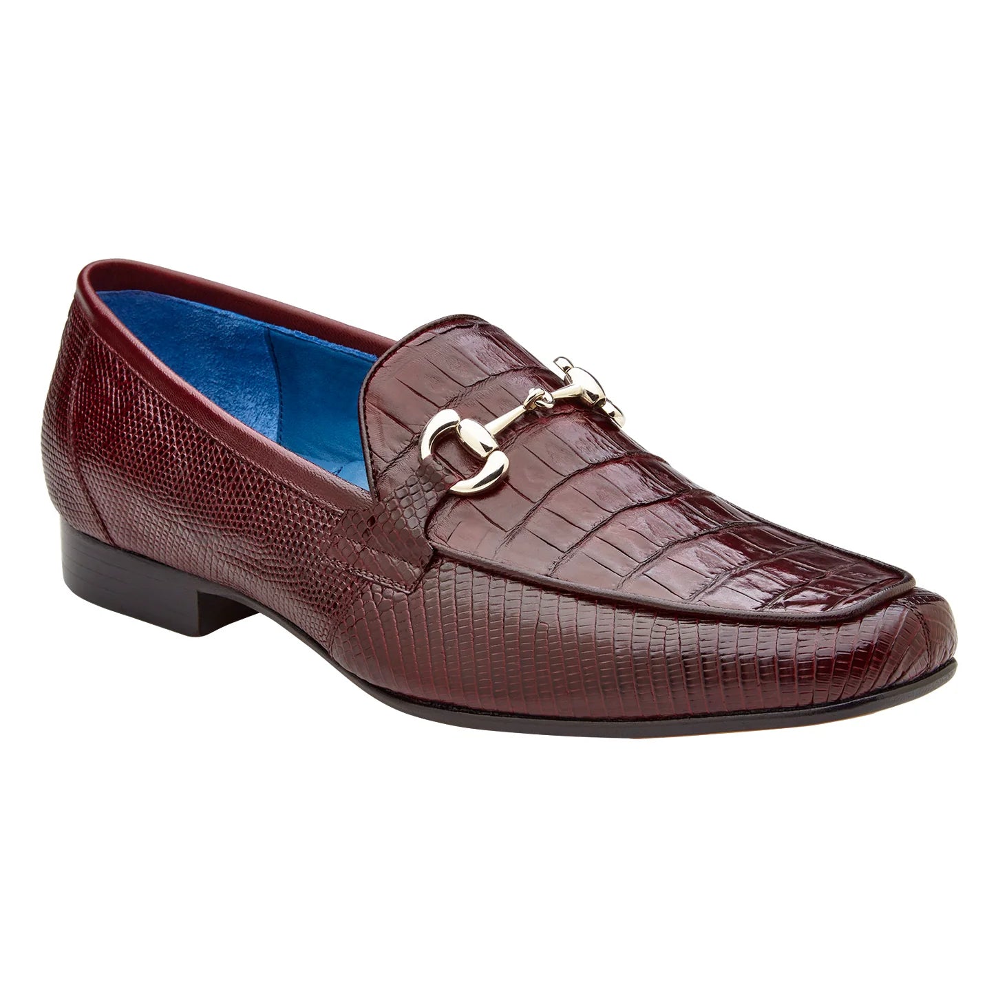 Belvedere Udine Shoes Genuine Caiman Crocodile and Lizard Loafer 1030 Burgundy
