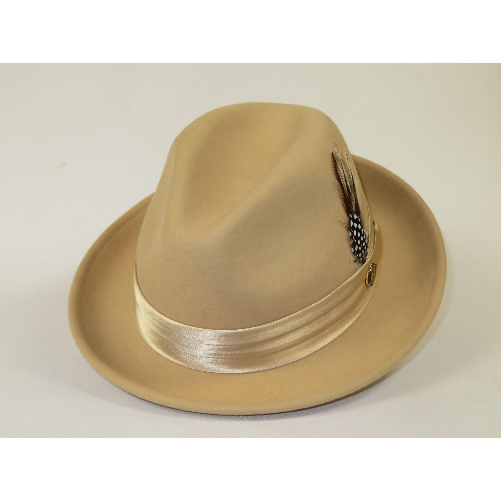 Men Bruno Capelo Dress Hat Australian Wool Crushable Fedora Giovani Un135 Tan